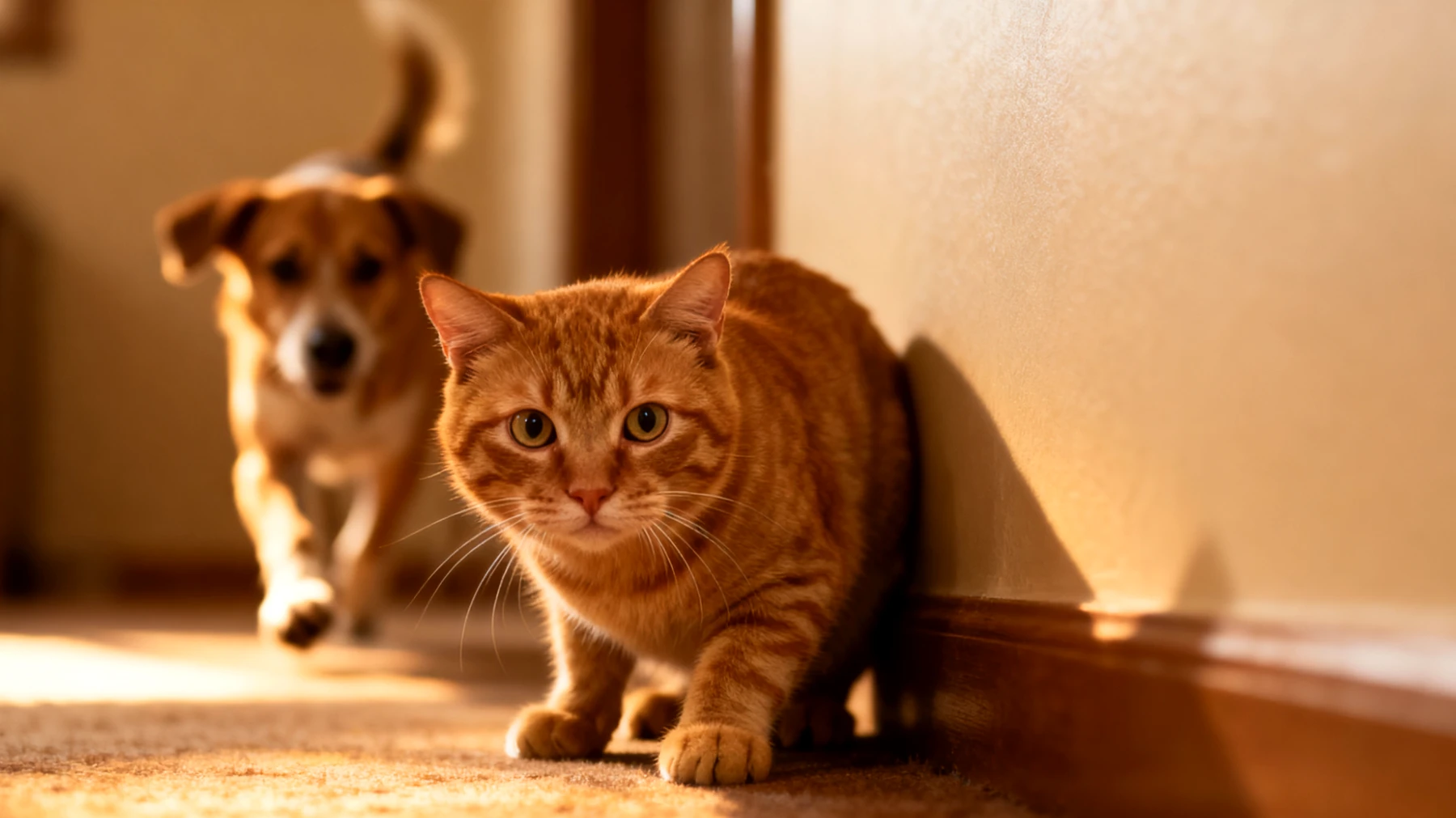 Katzen zeigen oft Stress, Aggression oder Angst gegenüber anderen Haustieren im Haushalt, was zu Konflikten, Verletzungen und gesundheitlichen Problemen durch chronischen Stress führen kann"