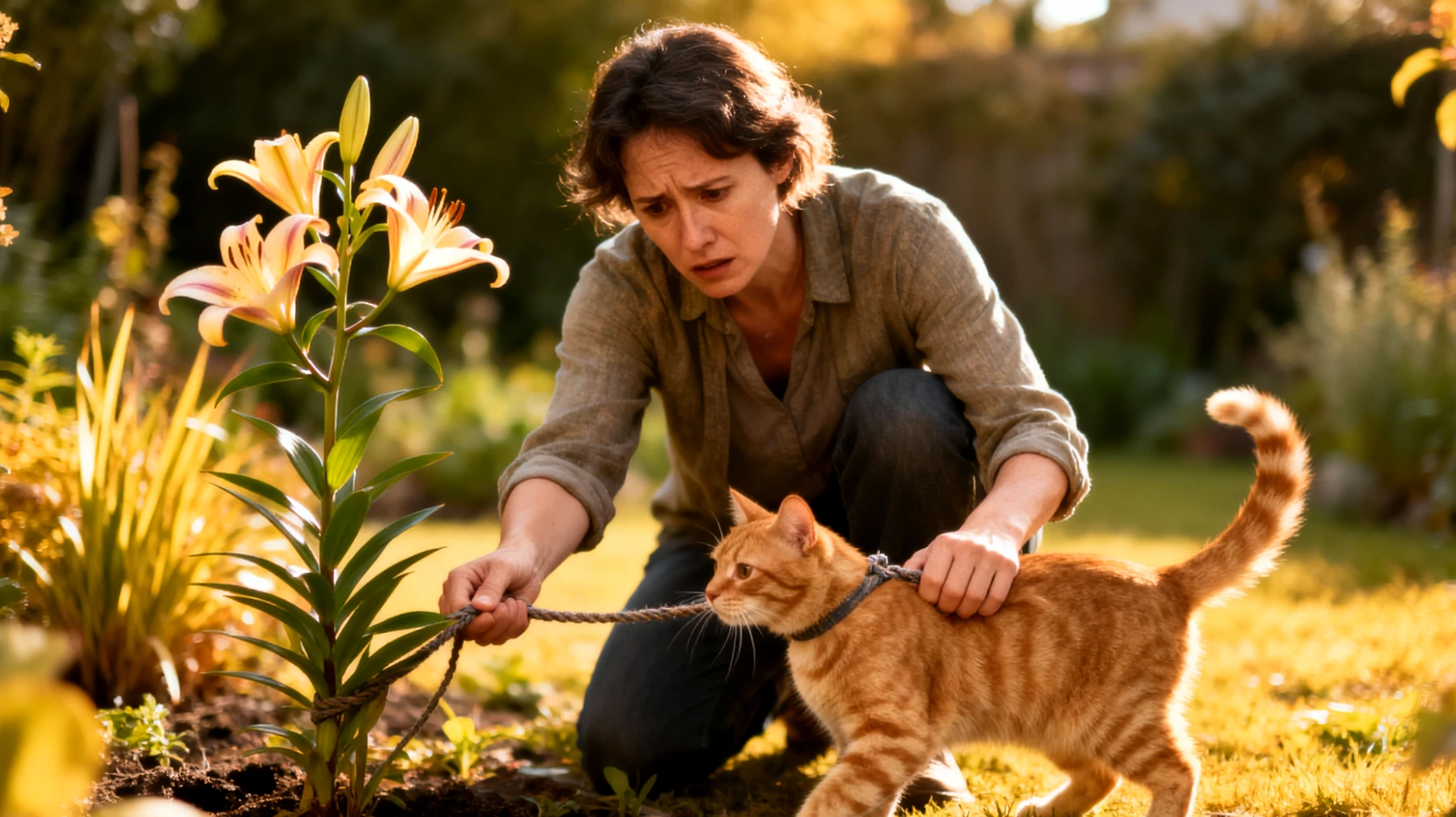 Katzenbesitzer sind unsicher, welche Gartenpflanzen für ihre Katze giftig sind und wie sie einen katzenfreundlichen Garten gestalten können, der gleichzeitig sicher ist und tierärztlichen Empfehlungen entspricht"
