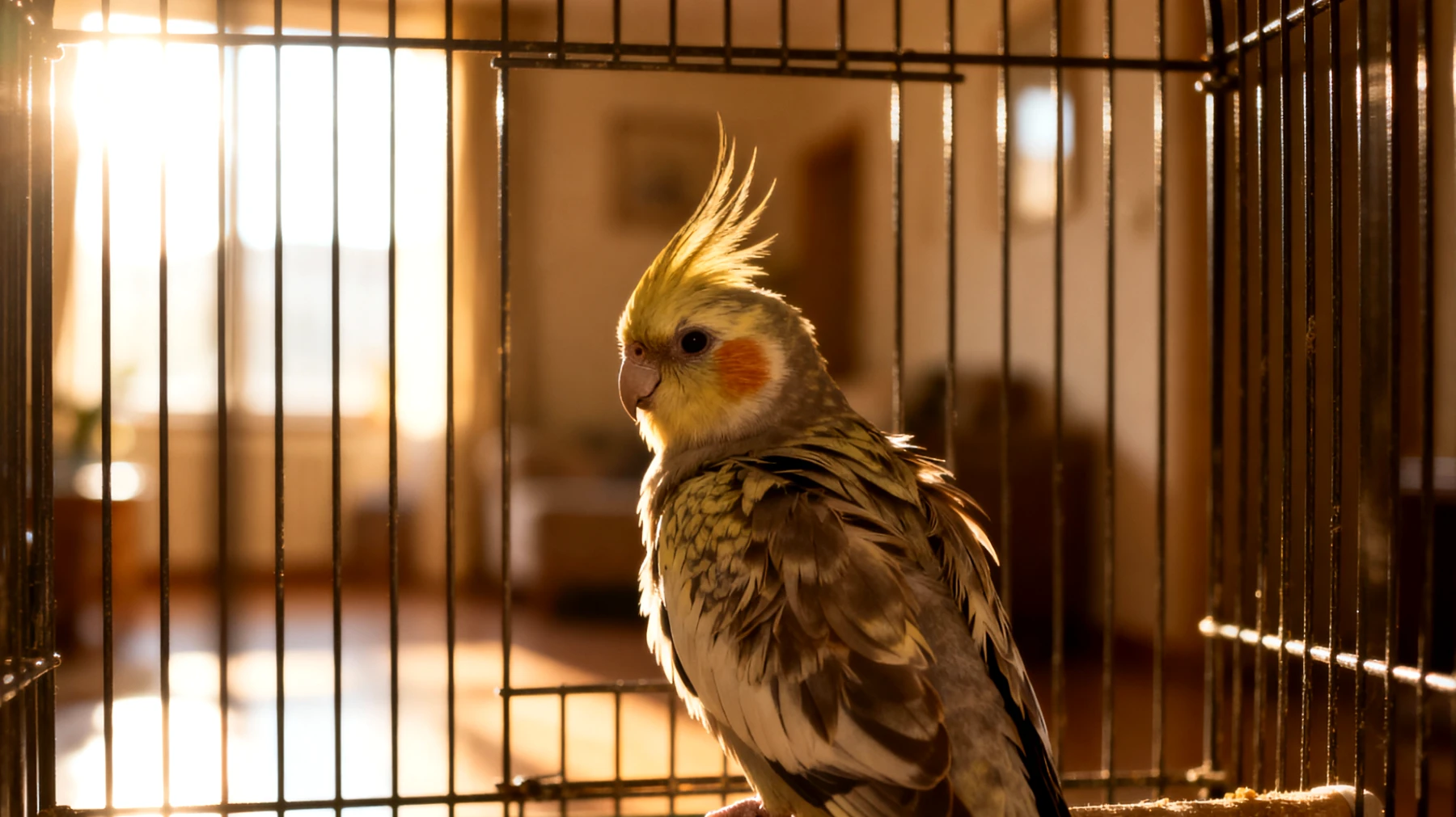 Nymphensittiche benötigen ausreichend Freiflug und mentale Stimulation in der Wohnung, um Langeweile, Verhaltensstörungen wie Federpicken und Übergewicht zu vermeiden"